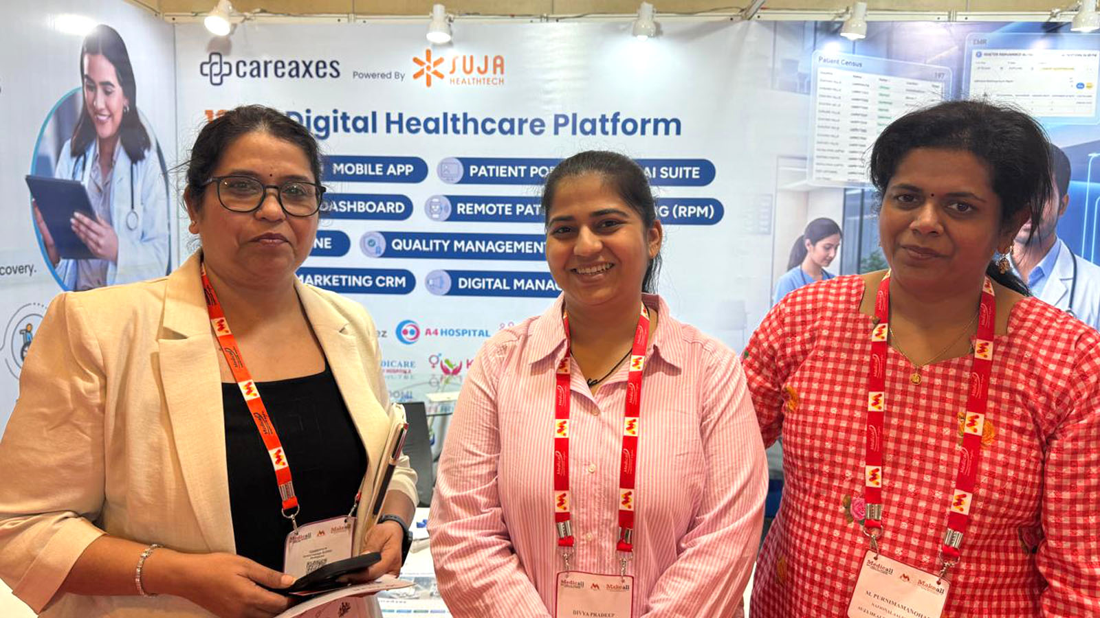 Suja HealthTech Showcased CareAxes HMIS and CureAxes at Medicall Chennai 2026 — image 3