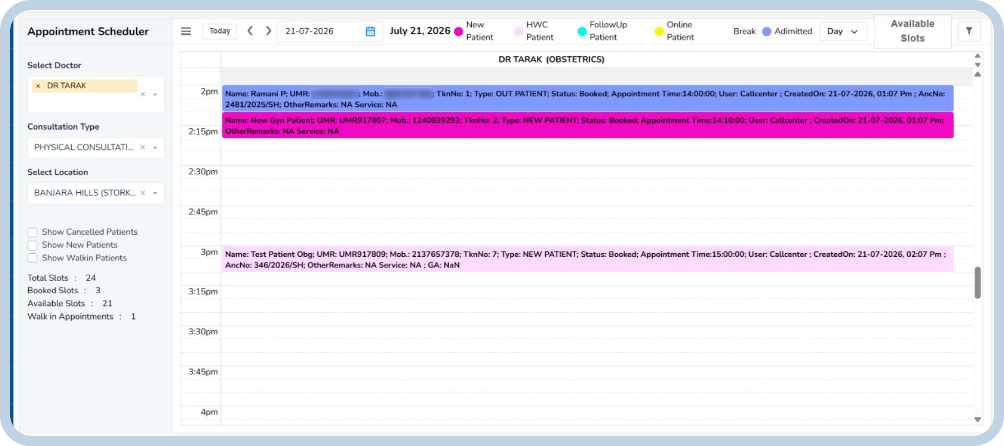 Appointment & Scheduling