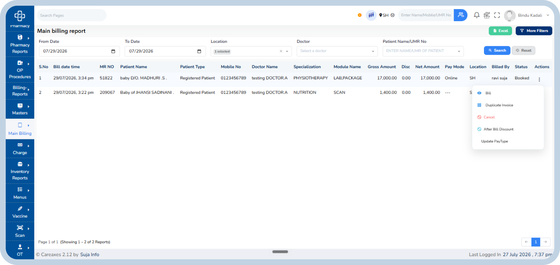 Billing Management