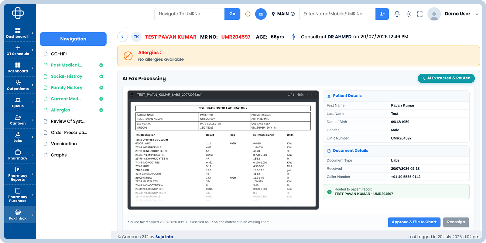 Suja Fax - Intelligent Fax Processing